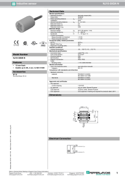 1 Inductive sensor NJ10 30GK N
