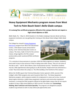 Heavy Equipment Mechanics program moves from West Tech to