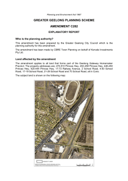 Greater Geelong C282 Explanatory Report