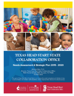 TEXAS HEAD START STATE COLLABORATION OFFICE Needs