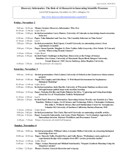 Discovery Informatics: The Role of AI Research in Innovating