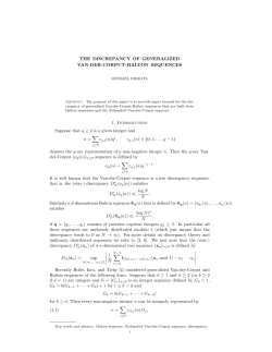 The discrepancy of generalized Van-der