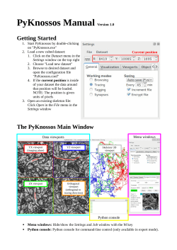 PyKnossos Manual Version 1.0 - ariadne