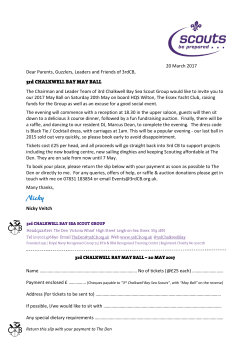 May Ball Letter - 3rd Chalkwell Bay Sea Scouts