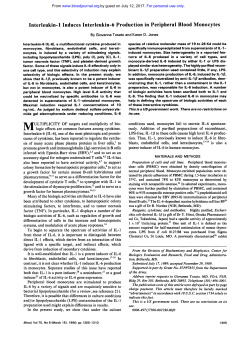 Interleukin-1 Induces Interleukin-6 Production in