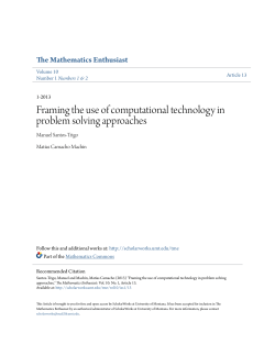 Framing the use of computational technology in problem solving
