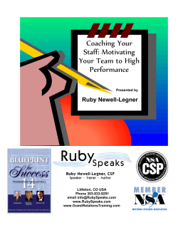 Coaching Your Staff: Motivating Your Team to High Performance