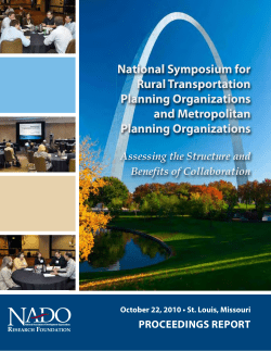 National Symposium for Rural Transportation Planning
