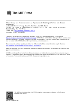 Chaos Theory and Microeconomics: An Application to Model