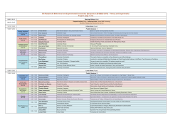 (M-BEES 2015) - Theory and Experiments