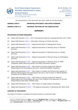 draft resolutions - Meetings