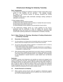 Infrastructure Strategy for Amberley Township