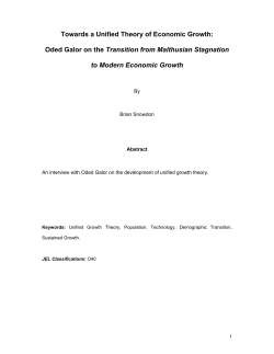 Towards a Unified Theory of Economic Growth