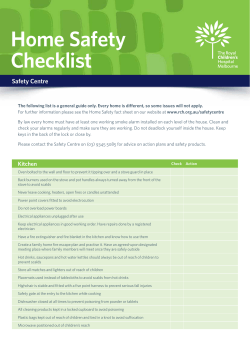 Home Safety Checklist - The Royal Children`s Hospital