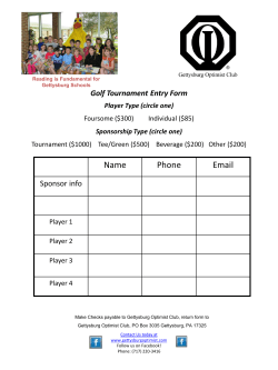 Golf entry form 2015 - Optimist Club of Gettysburg