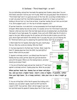8: Defense &ndash; Third Hand High &ndash; or not?
