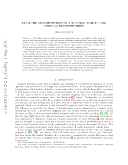 From the decompositions of a stopping time to risk premium