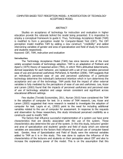 computer based test perception model: a modification of technology