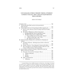 untangling ethics theory from attorney conduct rules