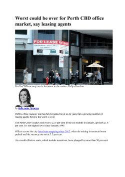 Worst could be over for Perth CBD office market, say leasing agents