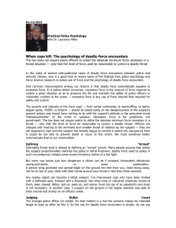 01/12/2015 Practical Police Psychology with Dr. Laurence Miller