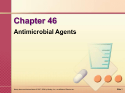 Chapter 46 Antimicrobial Agents