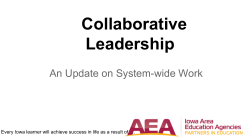 Alignment of AEA System - Iowa Area Education Agencies