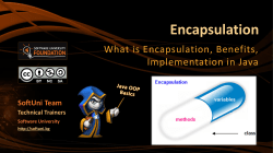 Java basic OOP - Encapsulation
