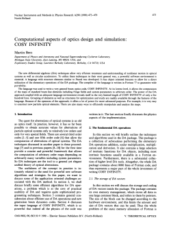 Computational aspects of optics design and