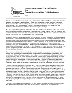 agent`s responsibilities to his customers