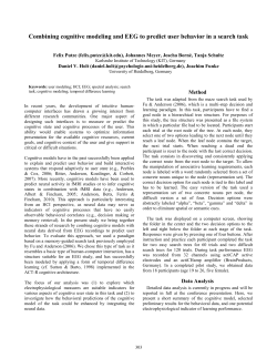 Combining cognitive modeling and EEG to predict user behavior in