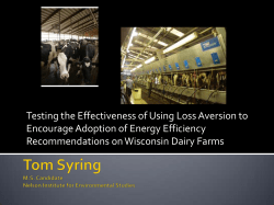 Testing the Effectiveness of Using Loss Aversion to Encourage
