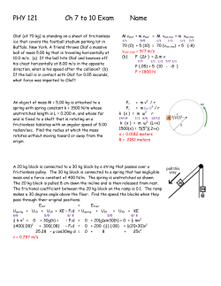 PHY 121 Ch 7 to 10 Exam Name