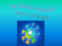 Kinetic Molecular Theory