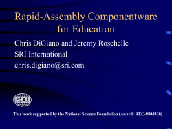 Rapid-Assembly Componentware for Education