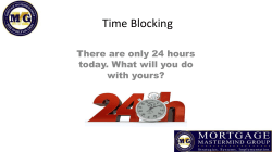 Time Blocking - Mortgage Mastermind Group, Mortgage Marketing