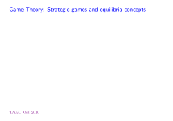 Game Theory - Computer Science Department