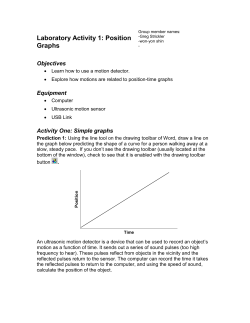 Laboratory Activity 1: Position Graphs