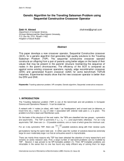 Genetic Algorithm for the Traveling Salesman Problem