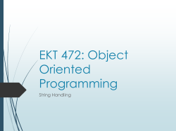 8. String Handling