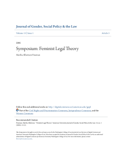 Symposium: Feminist Legal Theory