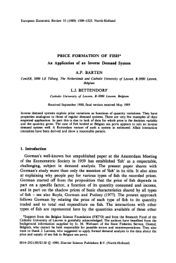 PRICE FORMATION OF FISH* An Application of an Inverse Demand