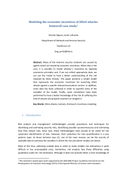 Modeling the economic incentives of DDoS attacks