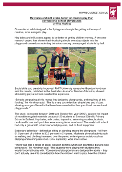 Hay bales and milk crates better for creative play than conventional