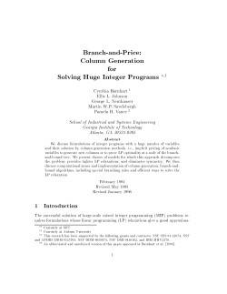 Branch-and-Price: Column Generation for