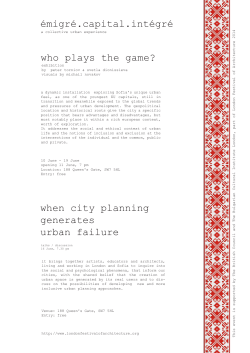 who plays the game? émigré.capital.intégré when city planning