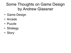 Some Thoughts on Game Design by Andrew Glassner