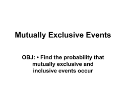 Mutually Exclusive Events