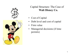 Capital structure and firm valuation: A case study