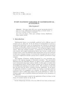 Fuzzy random variable in mathematical economics